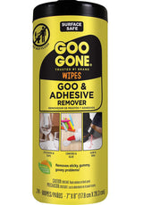 Clean Up Wipes Adhesive Remover - 24 Count - Removes Adhesive Residue Labels Stickers Crayon Tree Sap Gum Masking Tape Glue and More by Goo Gone – 24 Wipes, Wipes, Model 2000