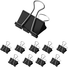 Westcott E-10714 00 Foldback Clips 41 mm Black Pack of 12 Metal Clips for Documents Sturdy and Reusable Paper Clips 41 mm Clamps for Office and Home