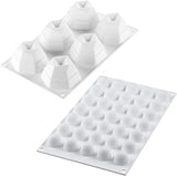 Silikomart Kit Cosmos 105 Silicone-Mold Set with 6 Cosmos Cavities, Each 2.55 Inch Diameter x 2.36 Inch High