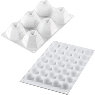 Silikomart Kit Cosmos 105 Silicone-Mold Set with 6 Cosmos Cavities, Each 2.55 Inch Diameter x 2.36 Inch High
