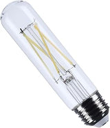 Satco 8W T10 LED Light Bulb 3500K Neutral White 800 Lumens Clear 300 Degree Beam E26 Medium Base 92 CRI Dimmable Wet Rated IP65 Enclosed Fixture Rated 120V S12525