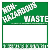 Labelmaster GBWMTS Non-Hazardous Waste Label, Blank 1/2 Open Box, Stock Paper (Pack of 100), 6 x 6 inch