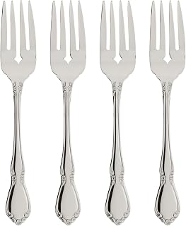 Oneida Chateau Salad Forks Silverware Set for 4, Flatware | mirror finish, dishwasher safe | cutlery set for kitchen and dining, utensil set, wedding silverware, heavy duty