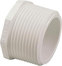 NIBCO Fig No 450-012, 1-1/4 in. PVC Plug Male Iron Pipe Thread (MIPT), Schedule 40, Threaded
