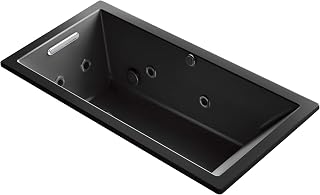 Kohler K-1167-XHGH-7 Underscore Rectangle Bathtub, Black Black