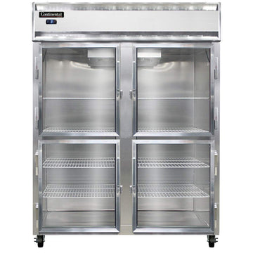 2FE-GD-HD Extra-Wide Two Section Reach In Glass Door Freezer by Continental Refrigerator – Commercial Grade