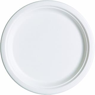 ECO PRODUCTS Compostable 10" Paper Plates, Case of 500, Disposable White Molded Fiber, Round, Tree-Free, Stronger Than Paper & Styrofoam, Renewable Molded Natural Fibers