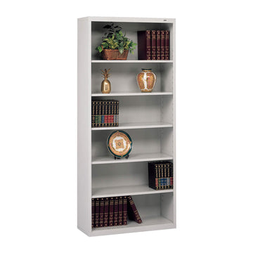 6-Shelf Stationary Bookcase by Tennsco – B, Alloy Steel, Model B-78LG