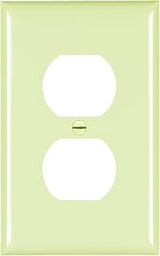 Legrand Pass & Seymour TPJ8I Trademaster Jumbo Oversized Unbreakable Nylon Wall Plate, 1 Gang, One Duplex Outlet Cover, Ivory (1 Count)
