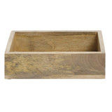 Fourth Size Mango Wood Housing - 10 1/2"L x 6 1/2"W x 3"H by HUBERT – Wood, Natural, Model 44691