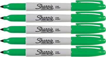 Green Markers by Sharpie – 1 Count (Pack of 5), Plastic (Body), Felt (Tip), Green, Pack of 5, Model fnegreen