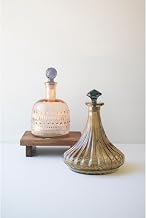 KALALOU SET OF TWO GLASS DECANTERS - ONE EACH DESIGN