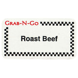 "Roast Beef" Label Grab-N-Go Food Information Labels - 1 3/4"L x 7/8"H by HUBERT – Paper, White, Model 91412