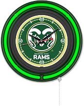 Holland Bar Stool Clk15BKColoSt NCAA 15 in. Dia. Colorado State University Double Neon Wall Clock Black