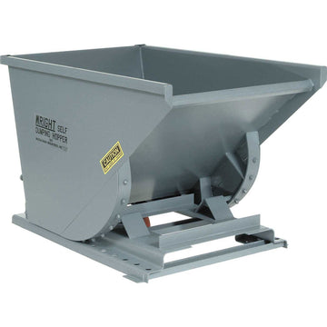 Heavy-Duty Self-Dumping Hoppers - 3/4 Cu Yd - Gray by PONLEE – 4000.0 pounds, Steel, Gray, Model 7577GY238324GY