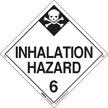 Labelmaster Z-EZ29 Inhalation Hazard Hazmat Placard, Worded, E-Z Removable Vinyl (Pack of 25)