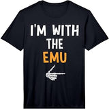 Mens I'm with The Emu Costume Halloween Matching Couple Performance T-Shirt