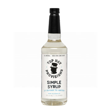 Top Hat Simple Syrup - 100% Cane Sugar 2:1-32oz Bottle by Top Hat Provisions – Single Bottle