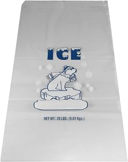 Inno-Pak 361802715 Drawstring Ice Bag, Polar Bear, 20 lb, 26" x 14" (Pack of 250)