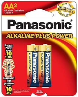 Panasonic AA Alkaline Plus Battery Retail Pack - 2 Pack | Performance for Your Devices