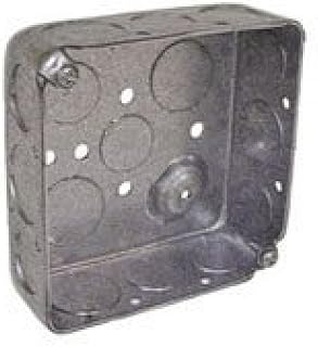 Hubbell Raco 8192 4" Square 1.5" Deep Drawn With Conduit Knock Outs Box
