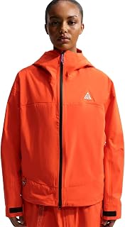 Nike ACG Morpho Women's Storm-FIT ADV Rain Packable Loose Fit Jacket, Safety Orange/Vivid Purple/Summit White, XS