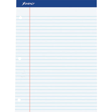 Evidence Dual-Pad Notepad 8-1/2" x 11-3/4" by Ampad – 8 1/2" x 11 3/4", Paper, White, Model 20-244