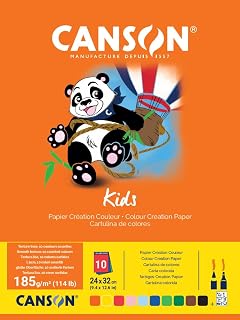 Canson Kids Création Couleur Pad 10 Sheets 24 x 32 cm 185 g/m² 10 Assorted Colours