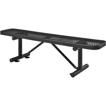 6'L Heavy Duty Expanded Metal Mesh Flat Bench by Global Industrial – 6'L, Alloy Steel, Black, Model 277156BK