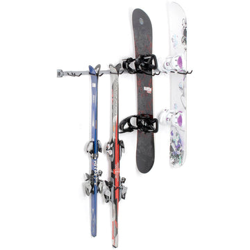 Monkey Bar Storage Ski and Snowboard Rack by Monkey Bars – Large, Metal, Soapstone Grey, Model 3007