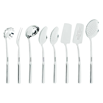 Viking Stainless Steel Utensil Set, 8 Piece Kitchen Tools, Silver