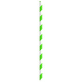 PACKNWOOD 210CHP19EMB-straws drinking green - green and white straws-wrapped green striped straws- biodegradable green stripe straws(0.4 inches)