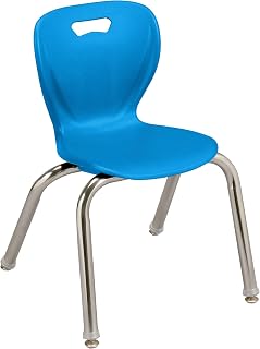 LNT-INM3014BBL-SO Learniture Shapes Series School Chairs for Classroom, 14" Seat Height, Brilliant Blue, Pack of 4