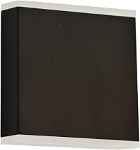 Dainolite Emery 5" LED Outdoor Wall Sconce - Matte Black - White