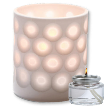 Tall Votive Candle Holders by Hollowick – 2.8 by 3.13, Ceramic, White, Model 6207D