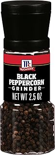 McCormick Black Peppercorn Grinder, For Freshly Ground Pepper While Cooking & Tableside, 2.5 oz