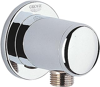 GROHE 28672000 Relexa Shower Wall Union, 0.5-Inch Threaded Connection, Starlight Chrome