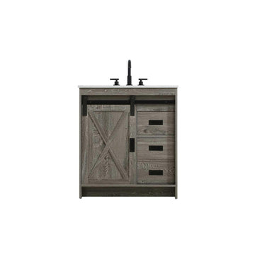 Austin Bathroom Vanity Rustic Grey by Lighting Design – Engineered Wood, Rustic Grey, Model VF90530RG
