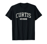 Curtis NE Vintage Athletic Sports Design JG3 T-Shirt by Curtis Nebraska T-shirts & Tees – Black, Model M7506ZPZ9NV