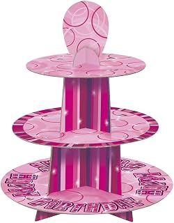 Unique Party 55401 - Customisable Glitz Pink Cupcake Stand