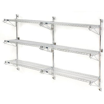 Poly-Green WALL Mount Wire Shelving by Nexel – 3, Alloy Steel, Green