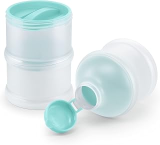 NUK Milchpulver-Portionierer, BPA-frei, 3 Stück, (petrol Farbe)