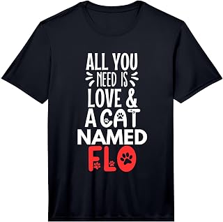 Cat Name Flo Design - All You Need is Love! Performance T-Shirt
