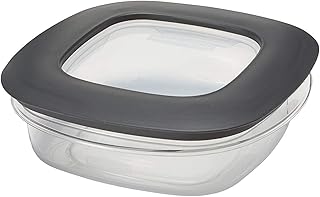 Rubbermaid Premier Easy Find Lids 3-Cup Meal Prep and Food Storage Container, Grey |BPA-Free & Stain Resistant