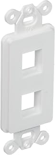 Hubbell ISF2W iSTATION Decorator Frame Wall Plate, 2 Port, White