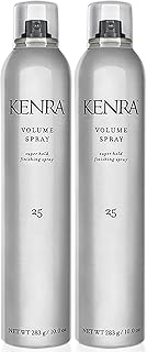 Kenra Volume Spray 25 50% Super Hold Finishing & Styling Hairspray Flake-free & Fast-drying Wind & Humidity Resistance All Hair Types 10 oz (2-Pack)