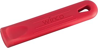 Winco Red Silicone Commercial Sleeve, Medium | Insulated grip, Secure fit, Great for Sauteing, Searing, Frying and Restaurant Kitchens