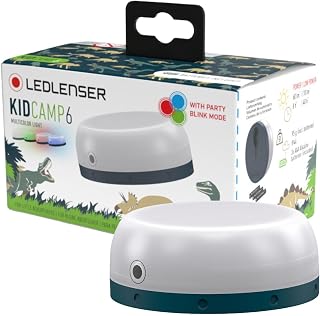 Ledlenser 502753 Kids LED Light, Round Dinosaur Pattern, Battery Operated, Up to 60 Lumens, Small