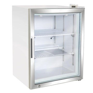 X-Series Glass Door Countertop Merchandiser Freezer by MAXX Cold – 3.5 cubic_feet, White, Model DGMW3.5F