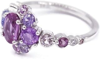 Ombre Cluster Engagement Ring, Unique Ring, 1 carat Oval Pink Sapphire One Of A Kind Ring, Asymmetric Celestial Half-Moon Crescent Ring